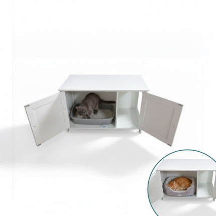Cat Cabinet with Litter Tray Storage and Ventilation