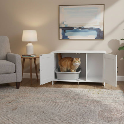 Cat Cabinet with Litter Tray Storage and Ventilation