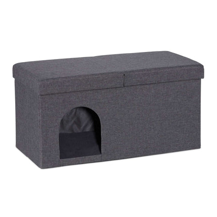 Cat Cave in Grey with Lid