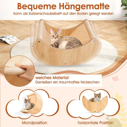 Cat Climbing Wall Set – 6 PCS, Hammock, Scratching Tree