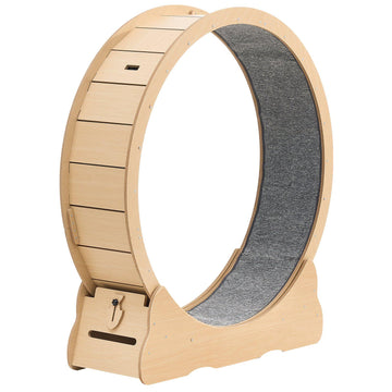 Cat Exercise Wheel 120cm, Wooden, Quiet Locking Base