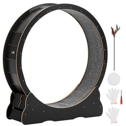 Cat Exercise Wheel, 120 cm Wooden, Quiet Locking