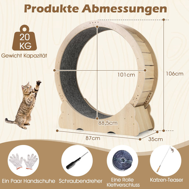 Cat Exercise Wheel with Lock, 101 cm, Quiet Design