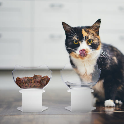 Cat Feeding Bowl Set, Ergonomic Design, Non-Slip