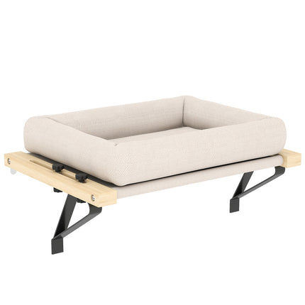 Cat House for Windowsills & Heaters, Cushion, Wood Frame