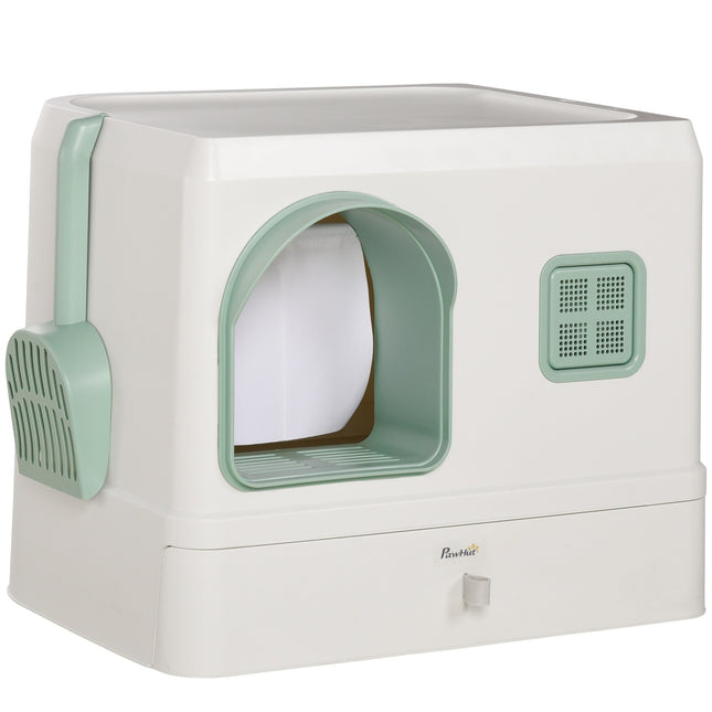 Cat litter with hood with box and odor remover 50x40x40Cm