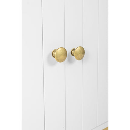 Cat Litter Cabinet – Wood-Effect, Metal Frame, 2-Door Design