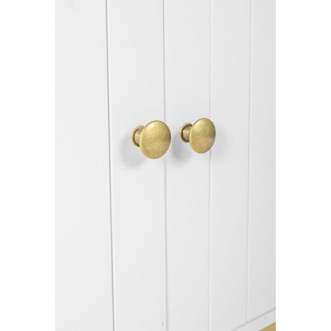 Cat Litter Cabinet – Wood-Effect, Metal Frame, 2-Door Design