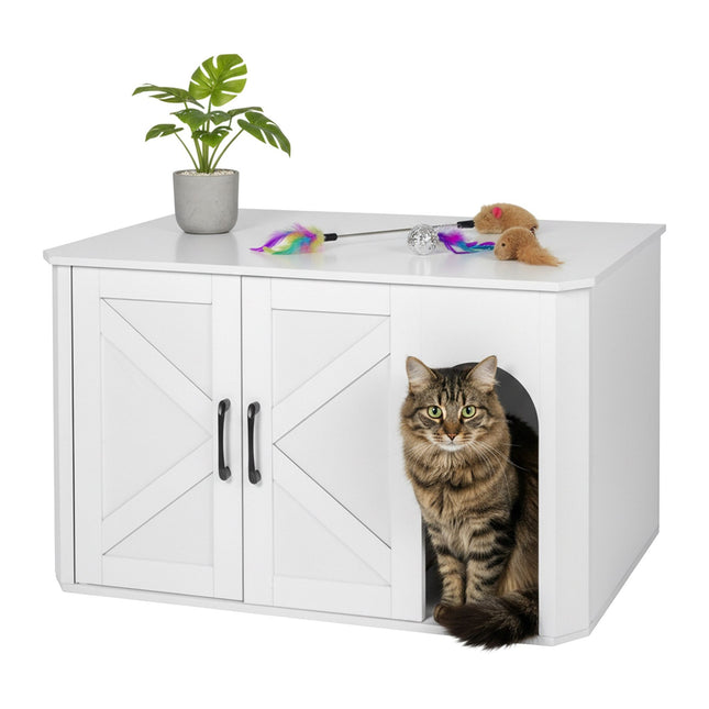Cat Litter Cabinet with Mat – Wood-Effect, Multi-Use