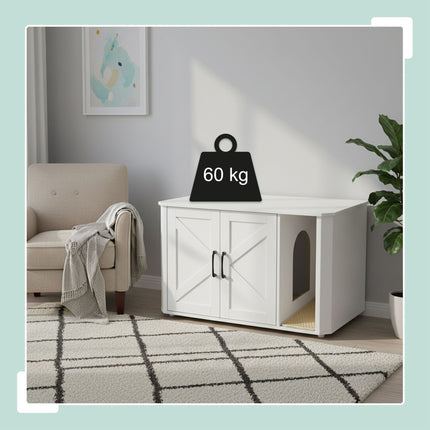 Cat Litter Cabinet with Mat – Wood-Effect, Multi-Use