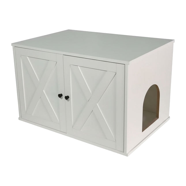 Cat Litter Cabinet with Side Entrance and Divider