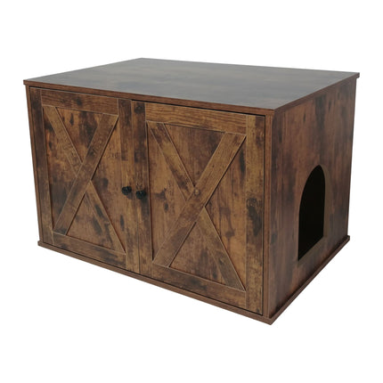 Cat Litter Cabinet with Side Entrance and Divider