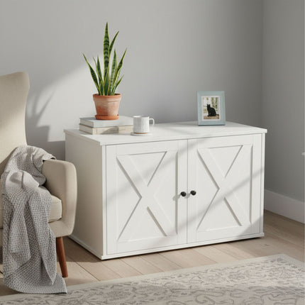 Cat Litter Cabinet with Side Entrance and Divider