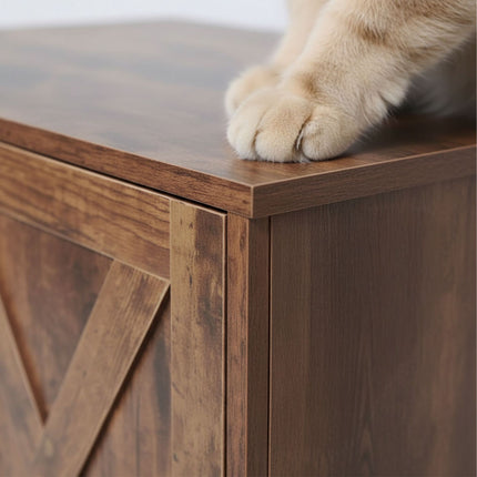 Cat Litter Cabinet with Side Entrance and Divider
