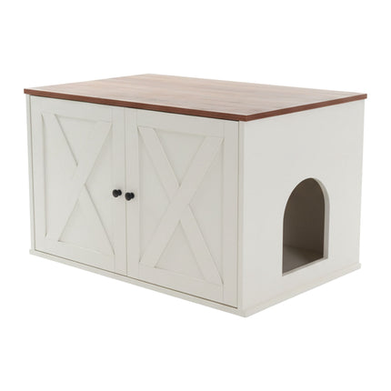 Cat Litter Cabinet with Side Entrance and Divider