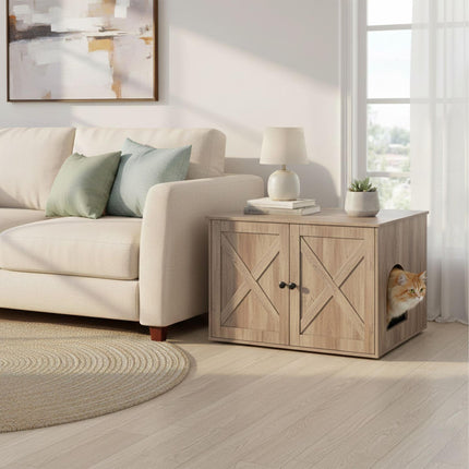 Cat Litter Cabinet with Side Entrance and Ventilation