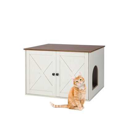 Cat Litter Cabinet with Ventilation, Wood Effect