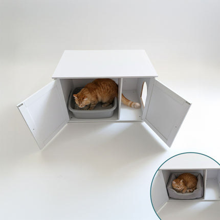 Cat Litter Cabinet with Ventilation, Wood Effect