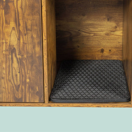 Cat Litter Tray Cabinet with Storage and Litter Mat