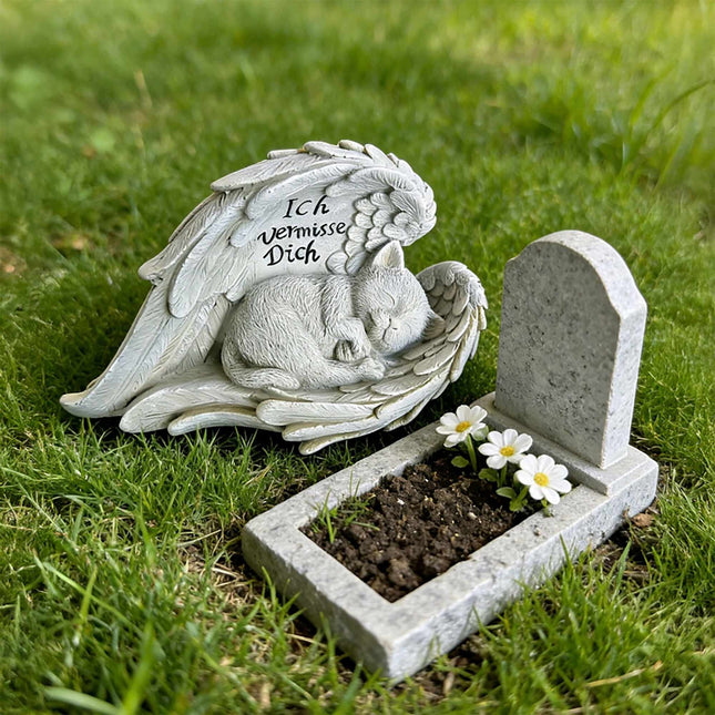 Cat Memorial Stone for Garden or Cemetery
