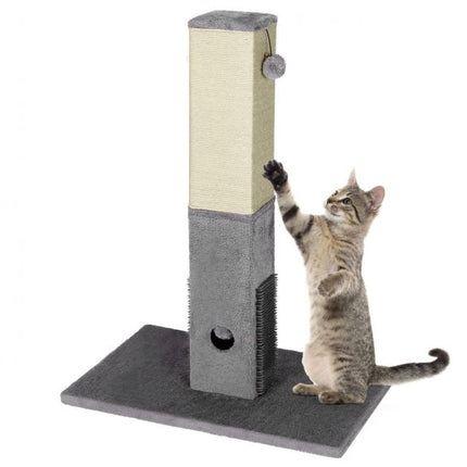 Cat Scratching Post, 79 cm Sisal Pole, Massage Brush, Balls