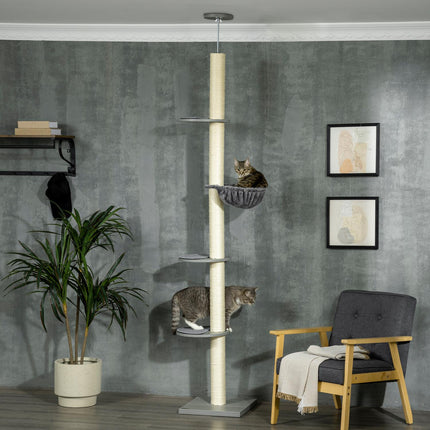 Adjustable roof scraper pole, 230-250 cm, grey/cream
