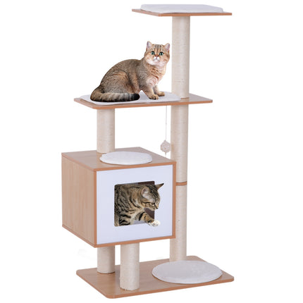 Cat scratching tree with sisal and toy, 71.5x49.5x120 cm