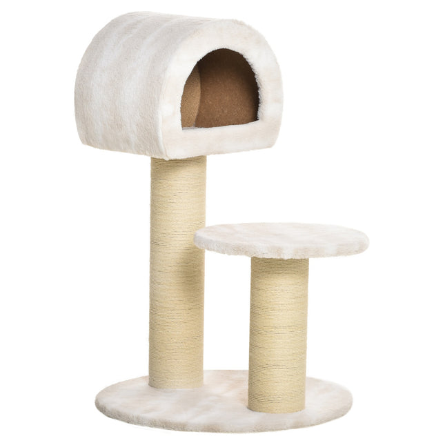 Cat scratching tree with sisal poles and play ball, 93 cm