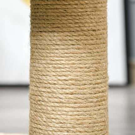 Cat scratching post, jute stem, toys, khaki/brown, 40x30x56cm