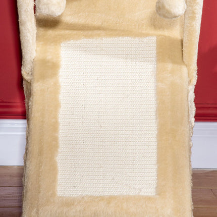 Beige Cat Tower – Scratching Post, Cave and Hammock