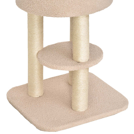 Cat Tree 148 cm with Cave, Sisal Posts, Beige