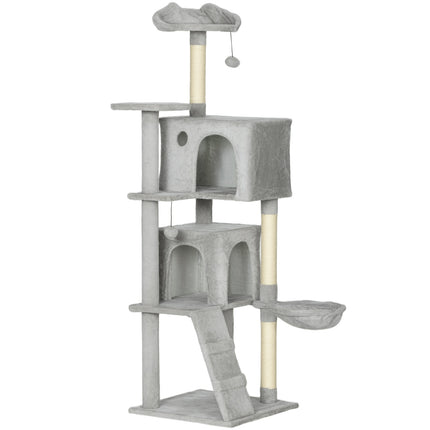 Cat Tree 160cm, Multi-Level, Sisal Posts, Hammock, Platforms