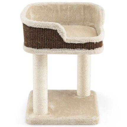 Cat Tree Tower With Top Perch, Sisal Posts, Beige