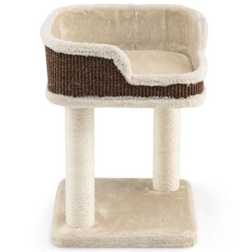 Cat Tree Tower With Top Perch, Sisal Posts, Beige