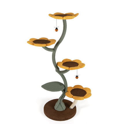 Cat Tree with 5 Flower & Leaf Platforms, 175 cm