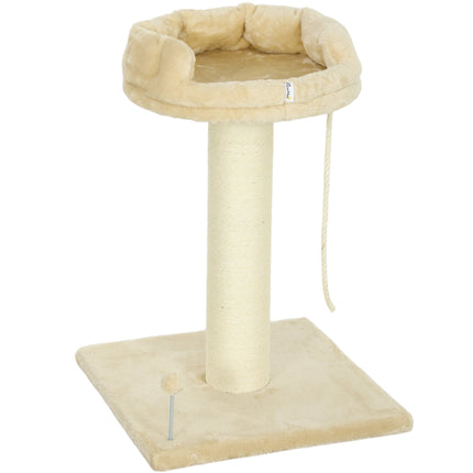 Cat Tree with Bed and Toys, 55x55x83 cm, Beige