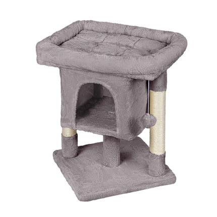 Cat Tree with Cave & Platform, Light Grey, 60cm