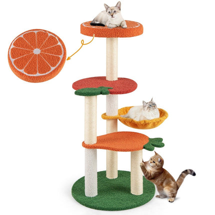 Cat Tree with Fruit Theme, 100 cm, Sisal Scratch Posts