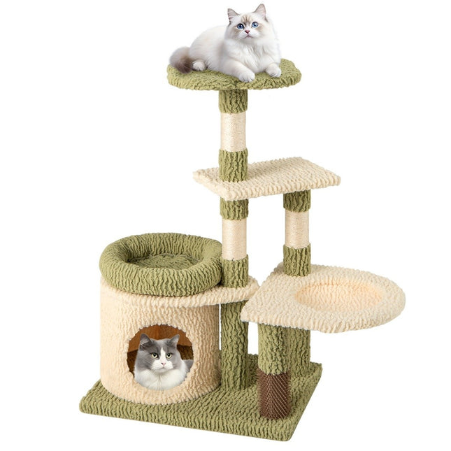 Cat Tree with Platforms, Hammock, and Scratching Posts