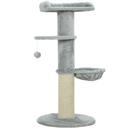 Cat Tree with Sisal Post, Multi-Level, Plush Fabric