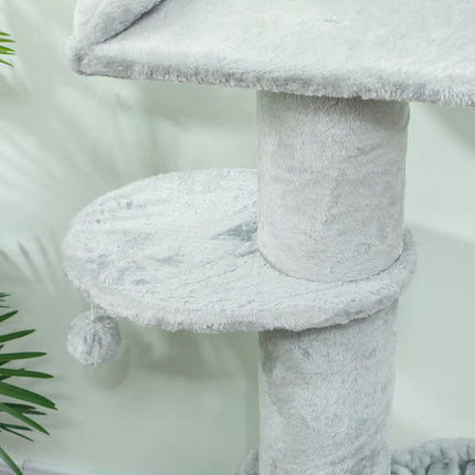 Cat Tree with Sisal Post, Multi-Level, Plush Fabric