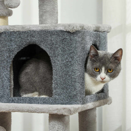 Cat Tree with Sisal Posts and Plush Bed, 104 cm