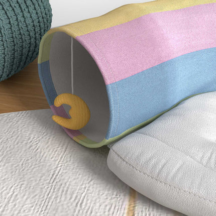 Foldable cat tunnel with cushion - durable polyester toy