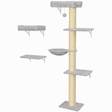 Cat Wall Climbing Set with Hammock and Platforms