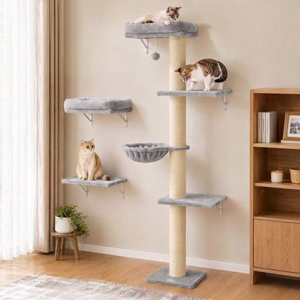 Cat Wall Climbing Set with Hammock and Platforms