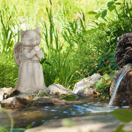 Cat angel statue