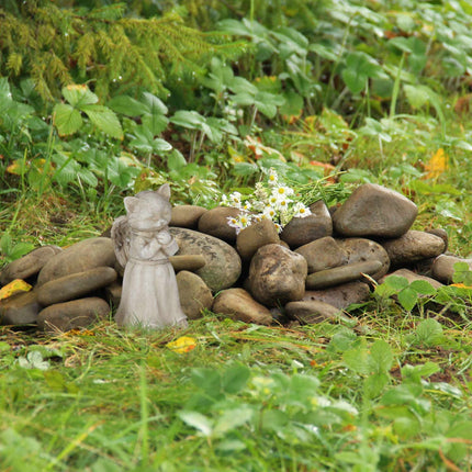 Cat angel statue