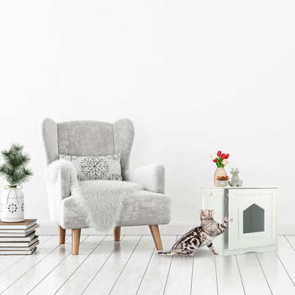 Cat cabinet white