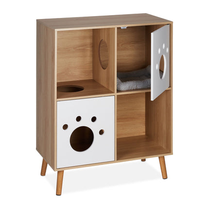 Cat cabinet with 4 compartments