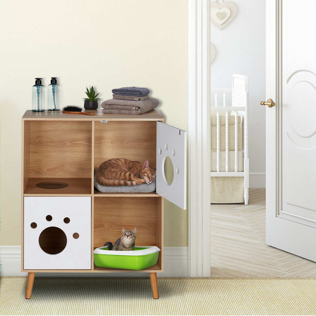 Cat cabinet with 4 compartments